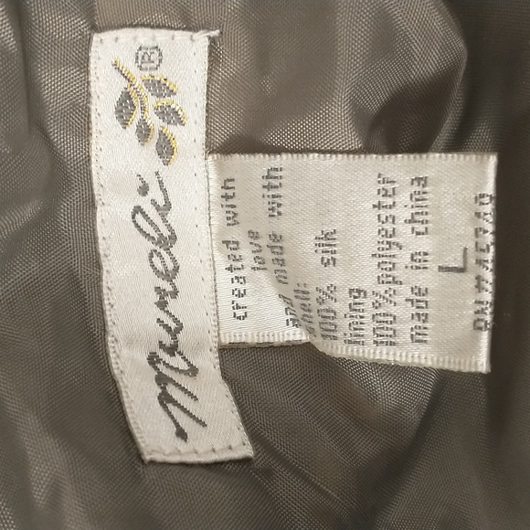 Silk Bomber Jacket Vintage NWT Versace Look Gold Chain Pattern mrkL Oversized - Picture 6 of 13